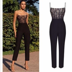 Sexy lace plain sleveless jumpsuit
